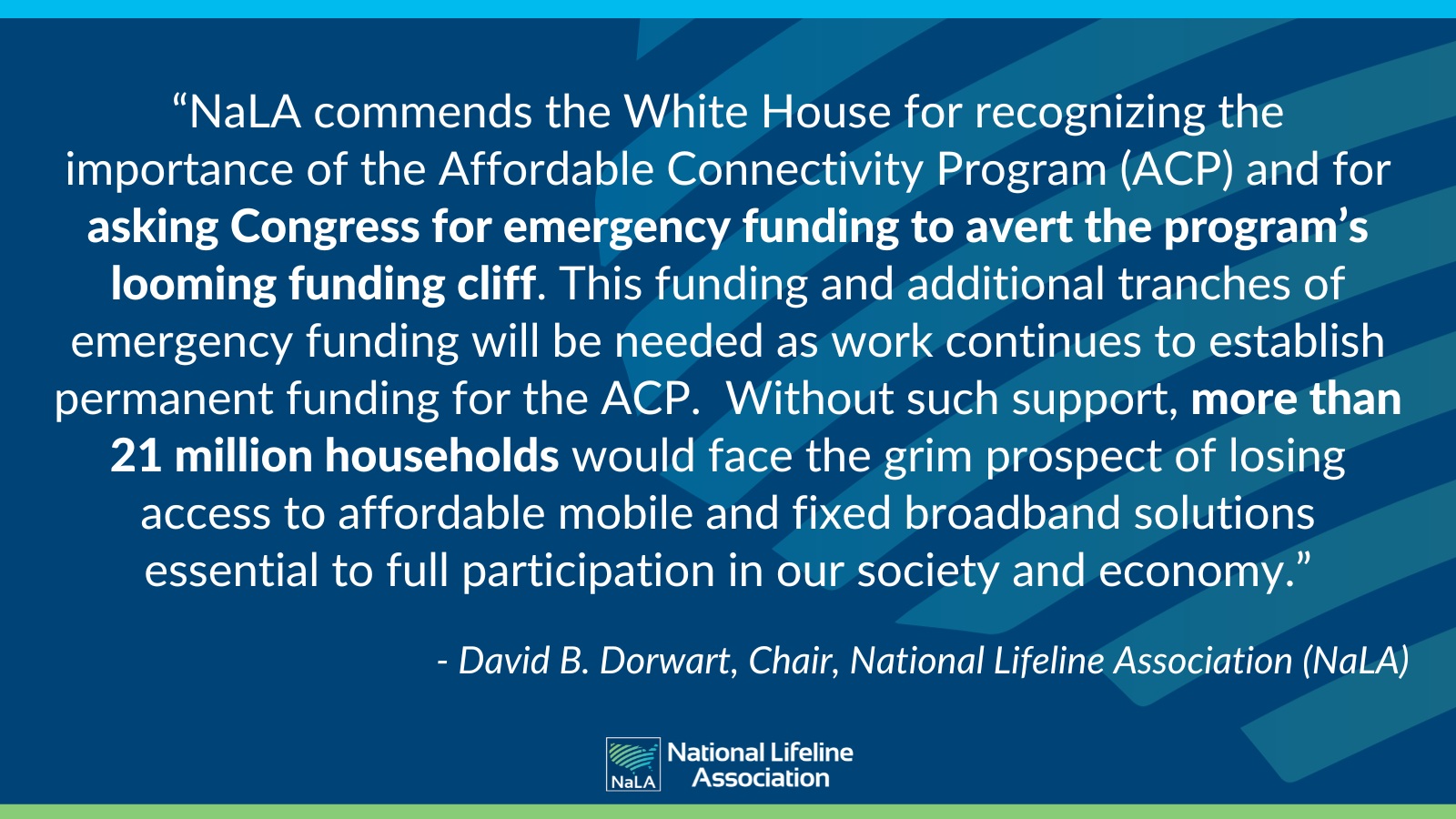 NaLA Applauds White House Call for ACP Funding